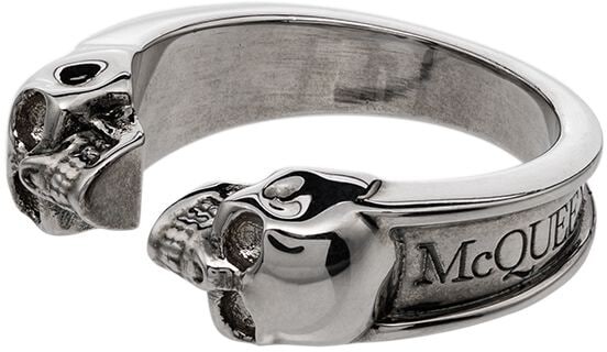Alexander McQueen Twin skull ring - ShopStyle Jewelry