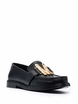 Thumbnail for your product : Moschino M logo-plaque almond-toe loafers
