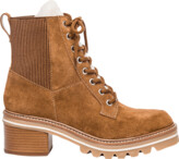 Thumbnail for your product : Bernardo Selena Shearling Suede Combat Boots