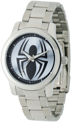 Marvel Black Spider Mens Stainless Steel Watch