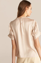 Thumbnail for your product : Rebecca Taylor Short-Sleeve Charmeuse Blouse