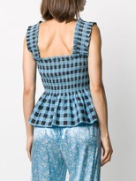 Thumbnail for your product : Ganni Check Print Tank Top