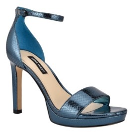 teal platform sandals