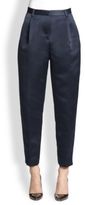 Thumbnail for your product : MSGM Satin Cropped Tapered-Leg Pants