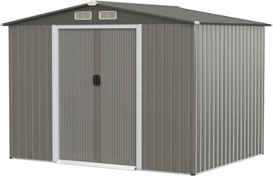 Costway 8.5 ft. W x 6 ft. D Galvanized Steel Storage Shed