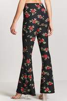 Thumbnail for your product : Forever 21 Floral Stretch-Knit Flare Pants