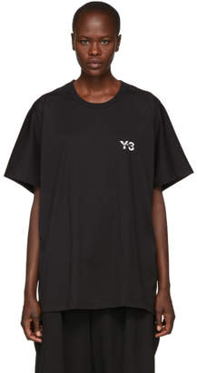 Y-3 Y 3 Black Signature Logo T-Shirt