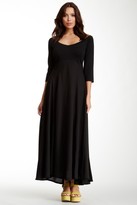 Thumbnail for your product : Luna Luz 3/4 Length Sleeve Long Dress
