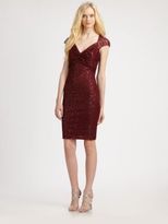 Thumbnail for your product : David Meister Sequin Lace Cap-Sleeve Cocktail Dress
