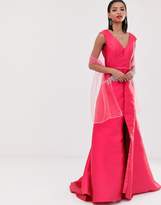 Thumbnail for your product : Jovani fishtail maxi dress with embellished waist detail