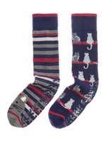 Thumbnail for your product : totes Twin cat slipper sock pack
