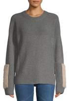Thumbnail for your product : Agnona Textured Cashmere and Mink Fur Sweater