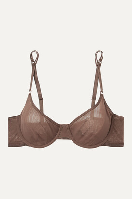 Cosabella Soiré Confidence Mesh Underwired Soft-cup Bra - Chocolate