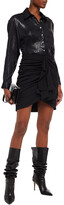 Thumbnail for your product : Redemption Ruched Draped Crepe Mini Skirt