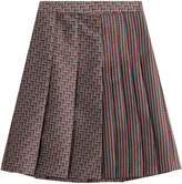 Diane von Furstenberg Woven Skirt with Pleats