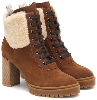 shearling ankle boots uk