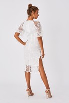Thumbnail for your product : Little Mistress Ellen Optic White Crochet Lace Midi Pencil Dress