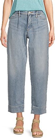 NYDJ Stretch Denim High Rise Wide Leg Ankle Jeans