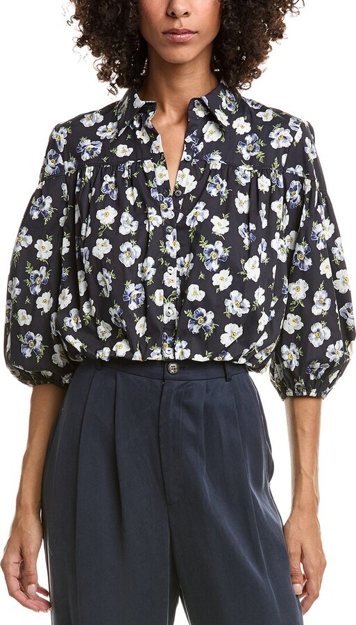 Cinq à Sept Mini Tossed Poppies Elysa Top