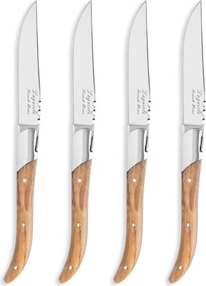French Home Laguiole Connoisseur Olivewood Handle BBQ Steak Knives