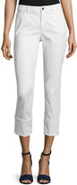 Thumbnail for your product : Lafayette 148 New York Thompson Curvy Cuffed Cropped Jeans, White