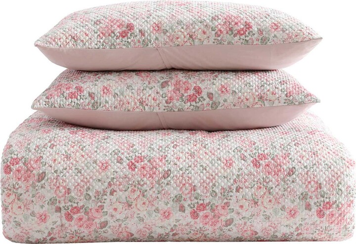 Laura Ashley Floral Quartet Bonus Comforter & Sheet Set