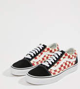Thumbnail for your product : Vans Old Skool Trainers In Black And Red Checkerboard
