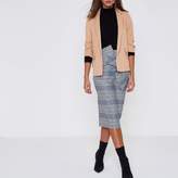Thumbnail for your product : River Island Womens Camel ruched sleeve blazer
