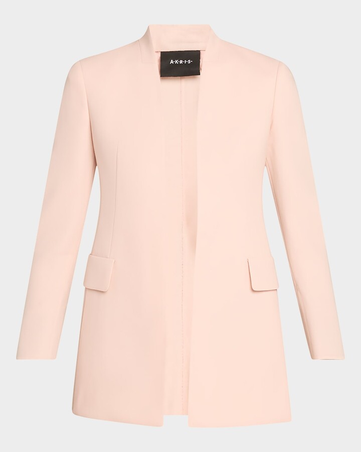 Akris Alvar Double-Face Wool Cardigan Jacket