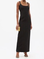 Thumbnail for your product : Versace Medusa-plaque Silk-cady Dress - Black