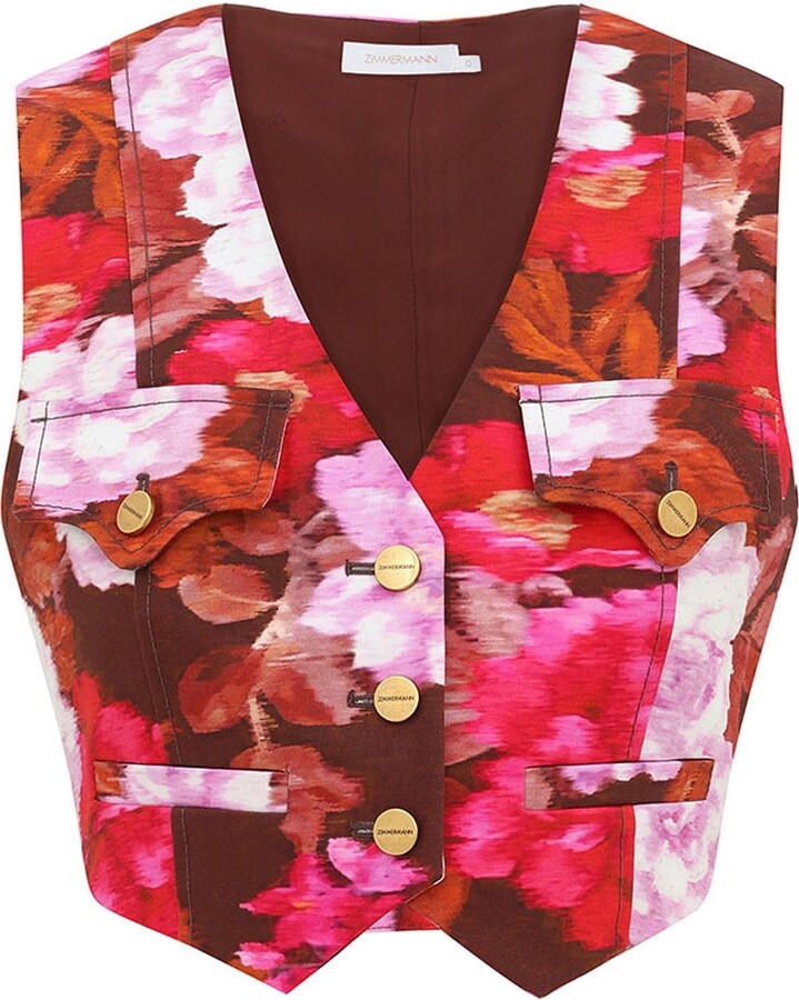 Zimmermann Luna Printed Drill Waistcoat