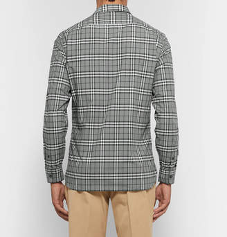 Burberry Checked Cotton-Poplin Shirt - Men - Gray