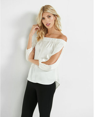 Express off the shoulder open sleeve blouse