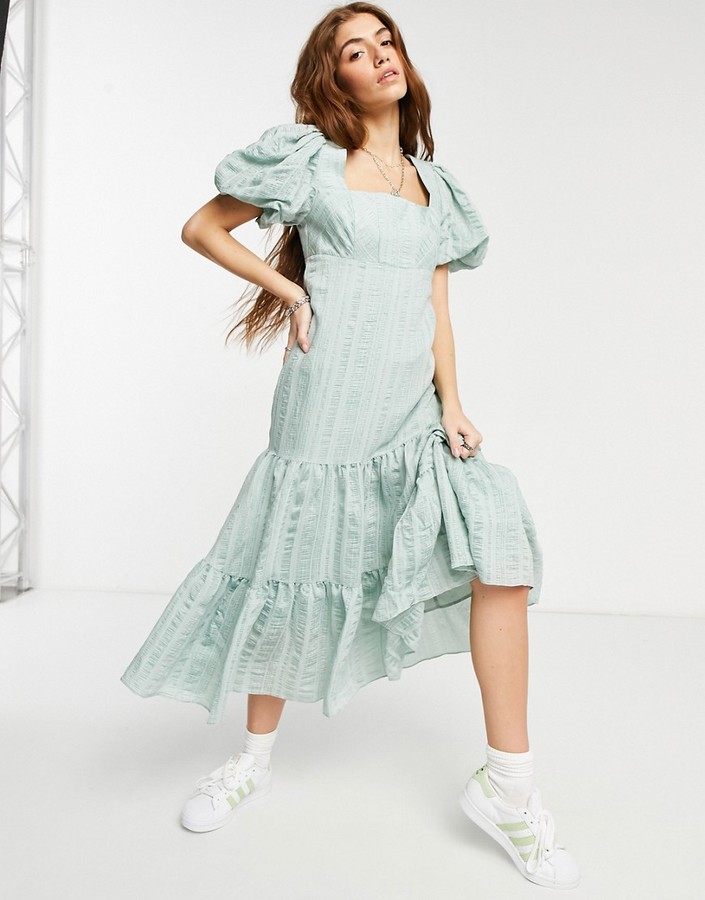 mint smock dress