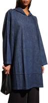 Thumbnail for your product : eskandar Wide A-Line Hooded Top (Long Plus Length)
