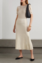 Thumbnail for your product : Theory Paneled Stretch-knit And Merino Wool Dress - Ecru