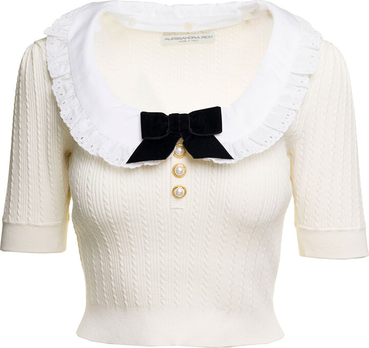 Chanel 2014 Chain Embellished Sleeveless Knit Dress White Viscose 14P