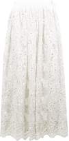 Thumbnail for your product : Ashish lace leaf gathered maxi skirt