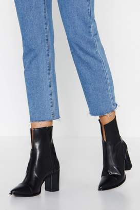 Nasty Gal V Smooth Leather Boot