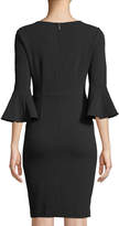 Thumbnail for your product : Donna Karan Scoop-Neck Bell-Sleeve Sheath Dress