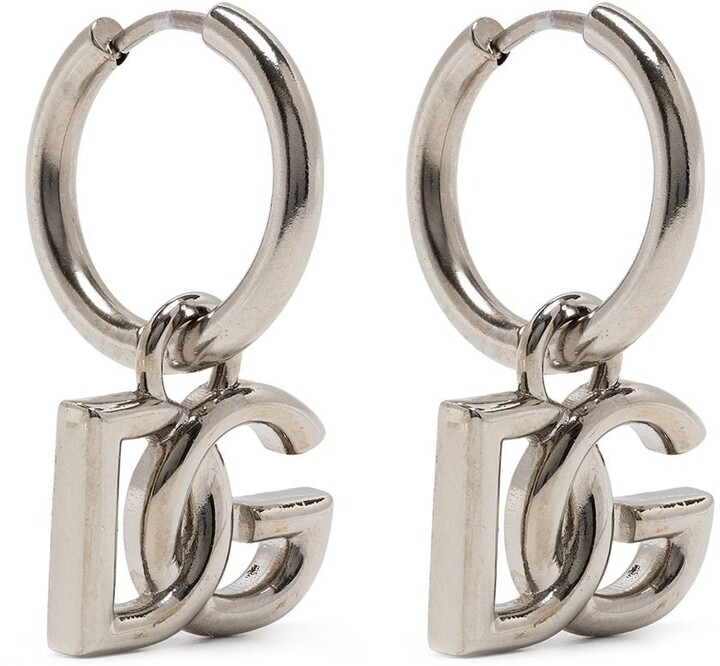 Dolce & Gabbana Logo-Plaque Hoop Earrings - ShopStyle Jewelry