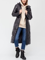 Thumbnail for your product : Very Long High Shine Padded Coat Black