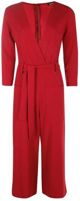 boohoo Bethany Pocket Belted Tailored Jumpsuit