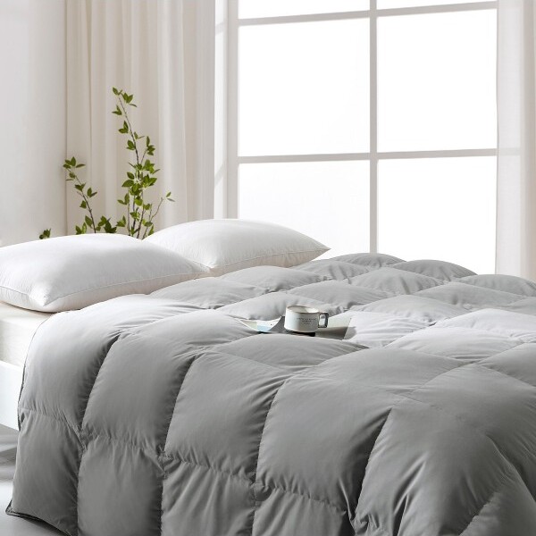Peace Nest Medium Weight White Goose Down Duvet Comforter Insert, Twin