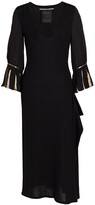 Thumbnail for your product : Roland Mouret Metallic Cuffs Midi-Dress