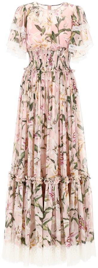 Dolce & Gabbana Lily Print Dress - ShopStyle