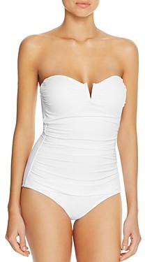 Tommy Bahama Pearl V-Wire Bandeau One Piece Swimsuit
