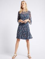 Thumbnail for your product : Marks and Spencer Ditsy Print Flared Sleeve Swing Dress