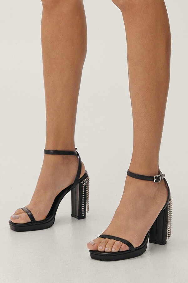 fringe high heels