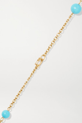 Irene Neuwirth Gumball 18-karat Gold Turquoise Necklace